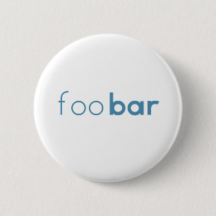 Foo Bar Minimalist Design 2 Inch Round Button