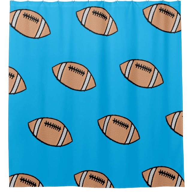 Fooball Pattern On Blue Background (Front)