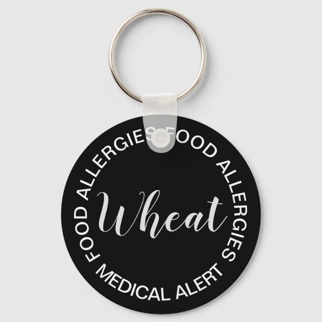 Food Allergies Medical Alert Key Chain (Front)
