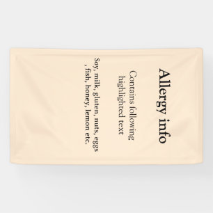 Food allergy alert add name text food items invita banner