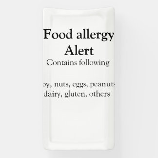 Food allergy alert add name text food items invita banner