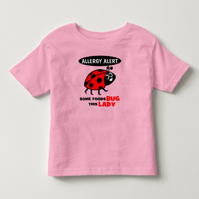 Food Allergy Alert Ladybug Shirt (Front)