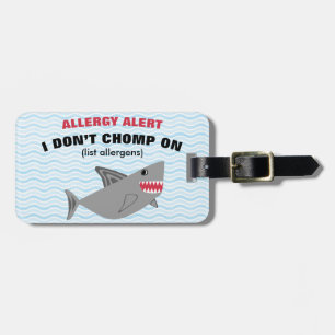 Food Allergy Alert Shark Tag for Medical Kit