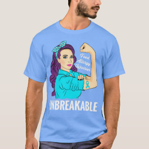 Food Allergy Awareness Allergic Warrior Unbreakabl T-Shirt