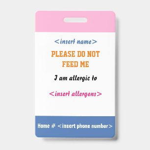 Food Allergy Badge