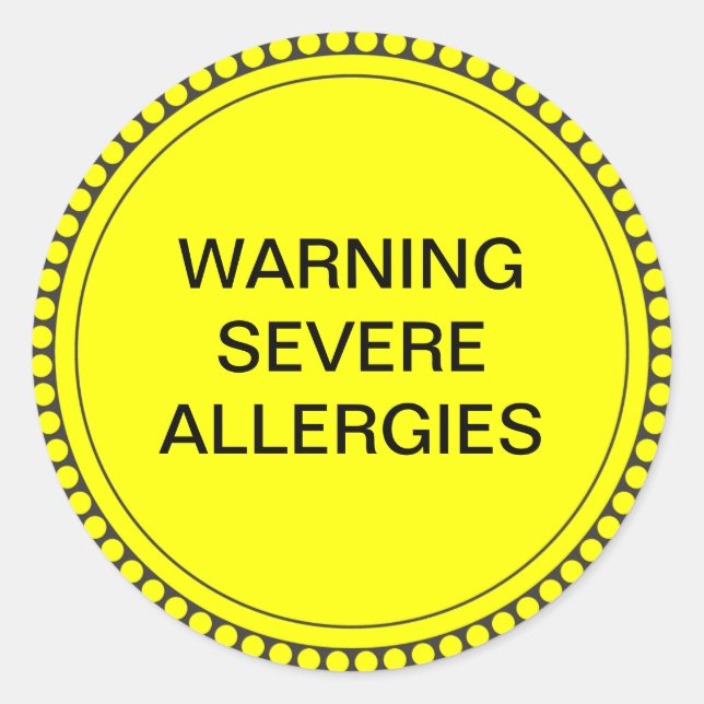 Food Allergy sticker (Front)