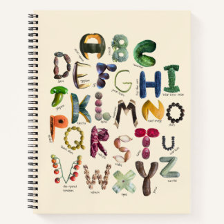 Food Alphabet - Eat Healthy Fruits and Veggies  Notebook