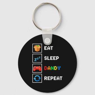 Food & Drink Eat Sleep Dandy Repeat Xel Foodie Keychain
