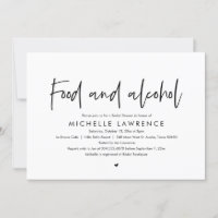 Food and Alcohol, Modern Casual Bridal Shower