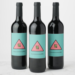 Food and Beverage Label Set (6) "Green Fish-S"