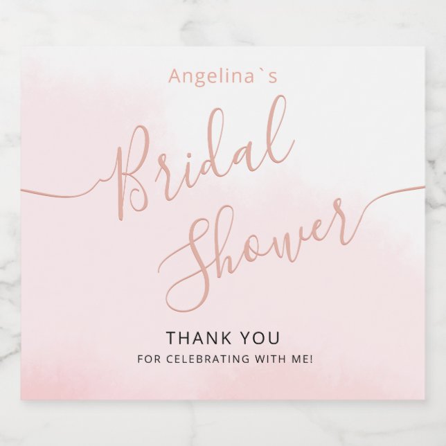 Food and Beverage Label Set bridal shower. (Single Label)