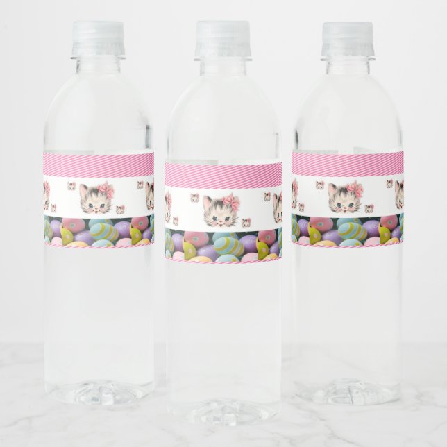 Food and Beverage Label Set Kitten (Bottles)