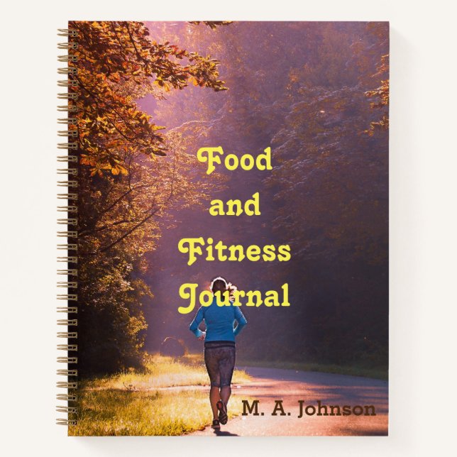 Food and Fitness Journal Personalized Notebook (Front)