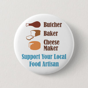 Food Artisan 2 Inch Round Button