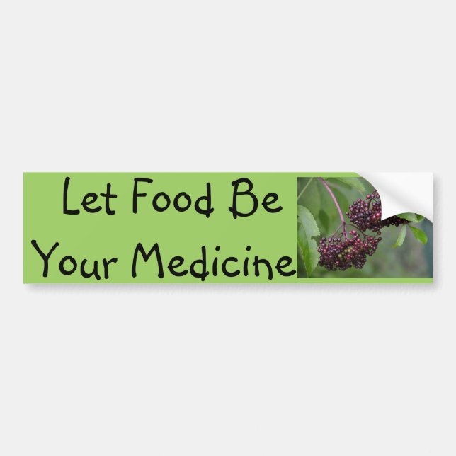 Food As Medicine Bumper Sticker (Front)