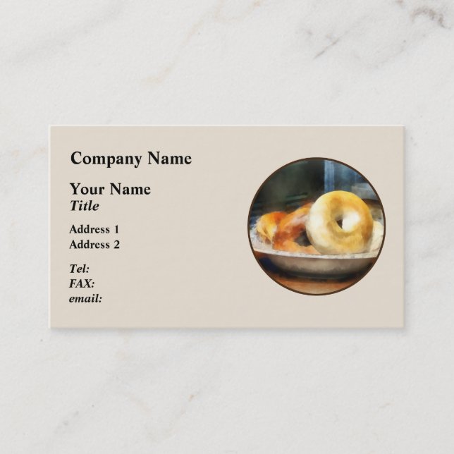 Food - Bagels for Sale Business Card (Front)