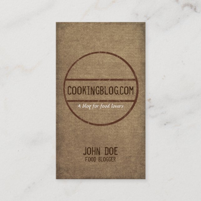 Food Blog Rooster Business Card (Front)