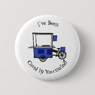 Food cart cartoon illustration 2 inch round button