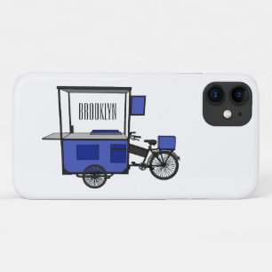 Food cart cartoon illustration iPhone 11 case