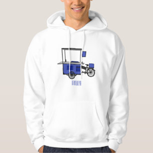 Food cart cartoon illustration hoodie