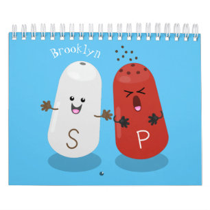 Food cartoon illustration calendar