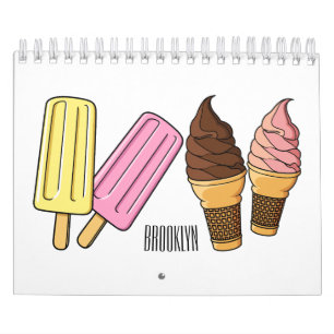 Food cartoon illustration  calendar