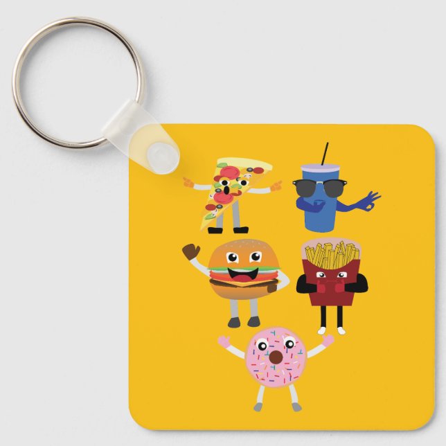 Food Characters Keychain (Front)