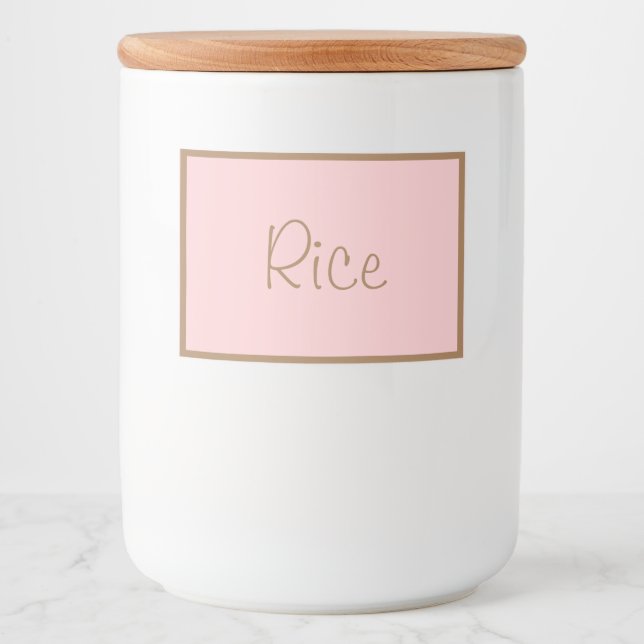 Food Container Canister Label Rice (Front)