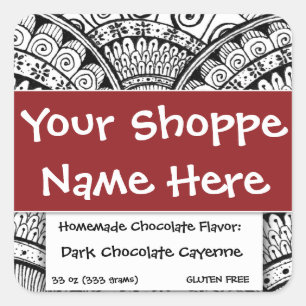 Food Container Label Ethnic Exotic Moroccan Asian
