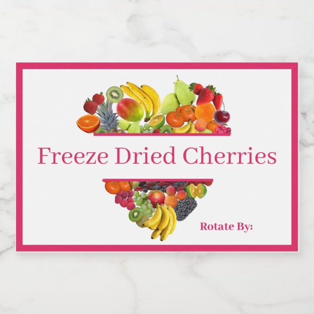 Food Container Label Freeze Dried Cherries (Single Label)