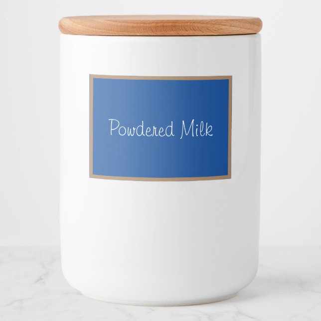 Food Container Label Powdered Milk (Front)
