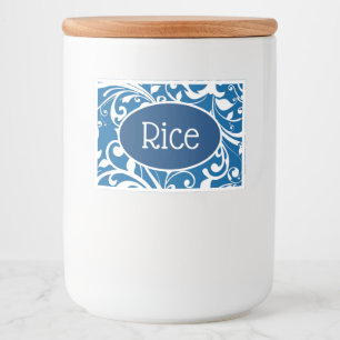 Food Container Label Scrolls-Rice