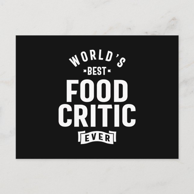 Food Critic Work Job Title Gift Postcard (Front)