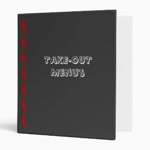 Food Delivery and Take-Out Menu Organizer Binder