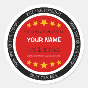 Food Delivery Driver Customer Appreciation Classic Round Sticker