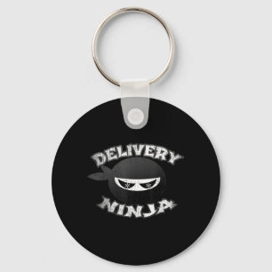 Food DELIVERY NINJA Pizza Mailman Truck Driver Keychain