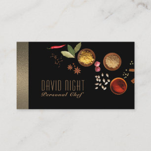 Food Design Personal Chef Catering Service Business Card