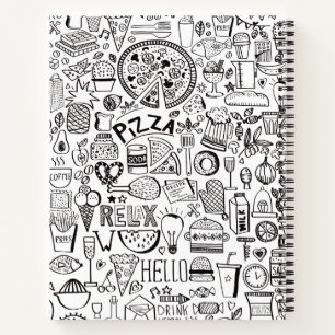 Food doodles notebook
