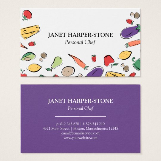 Food Doodles | Personal Chef Business Card