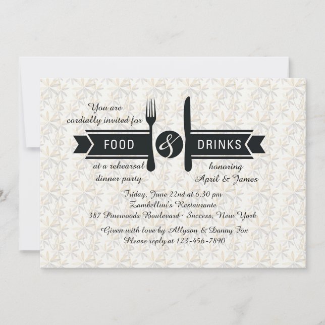 Food & Drinks Invitation (Front)