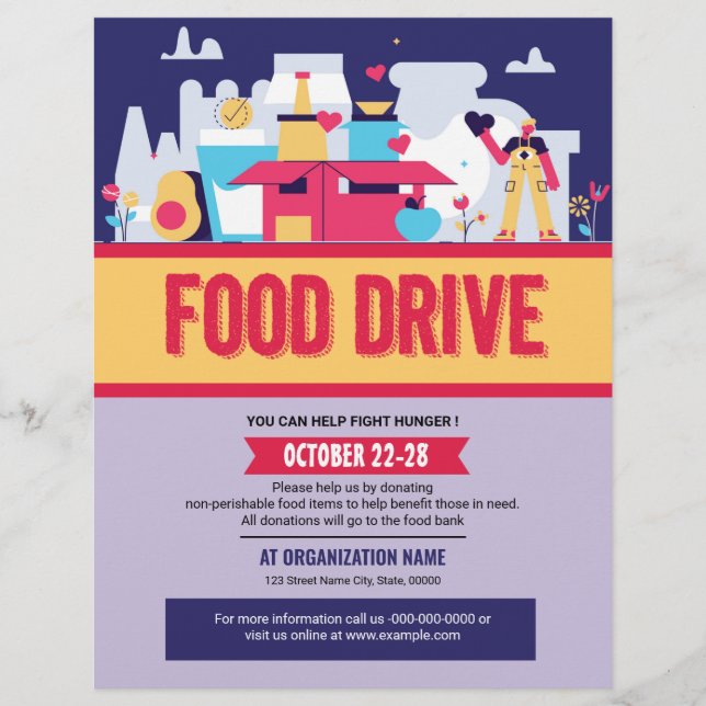 Food Drive Flyer Template (Front)