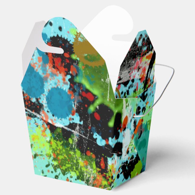 Food Fight Abstract Favor Box (Opened)