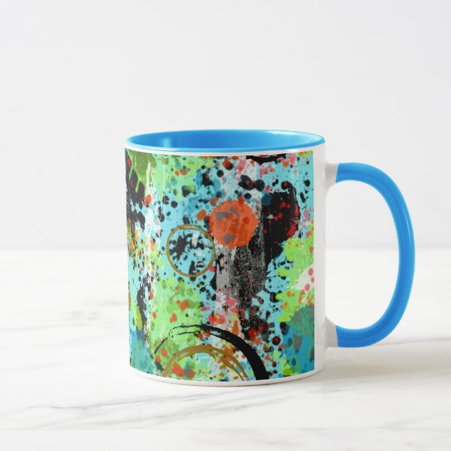 Food Fight Abstract Mug (Right)