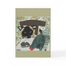 Food Fight blank greeting card