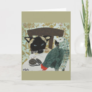 Food Fight blank greeting card