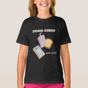 Food first math later-school lunch break  T-Shirt
