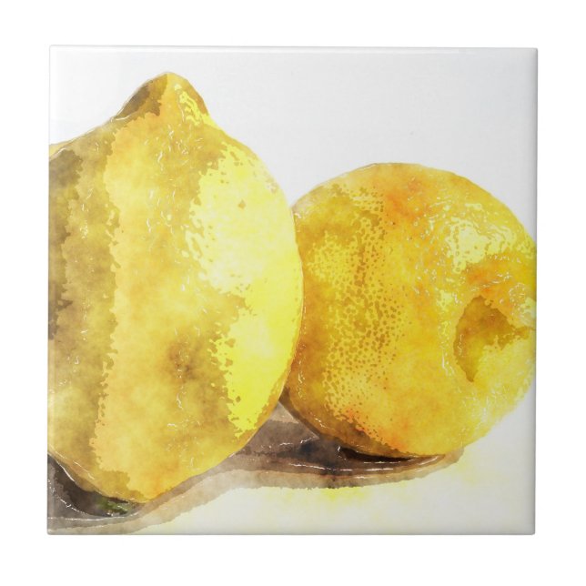 Food for Thought Kitchen Art: Fresh Lemon Scent Tile (Front)
