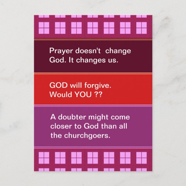 Food for thought : Practical Wisdom Words Postcard (Front)