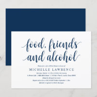 Food, friends and alcohol, Modern Bridal Shower In
