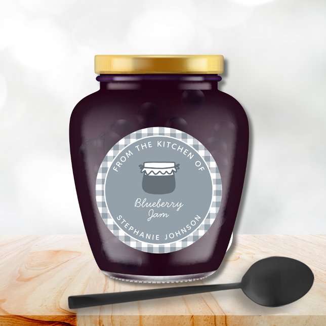 Food Gift From the Kitchen of  Classic Round Sticker (Food Gift From the Kitchen of Dusty Blue Classic Round Sticker)